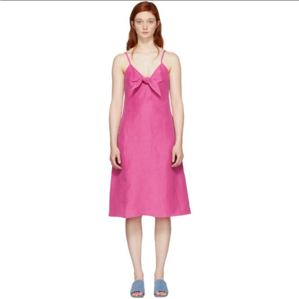 Simon Miller Pink Oriska Sleeveless Linen Blend Dress